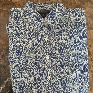 Blue Paisley women’s brooks brothers liberty art fabric Shirt classic timeless 4